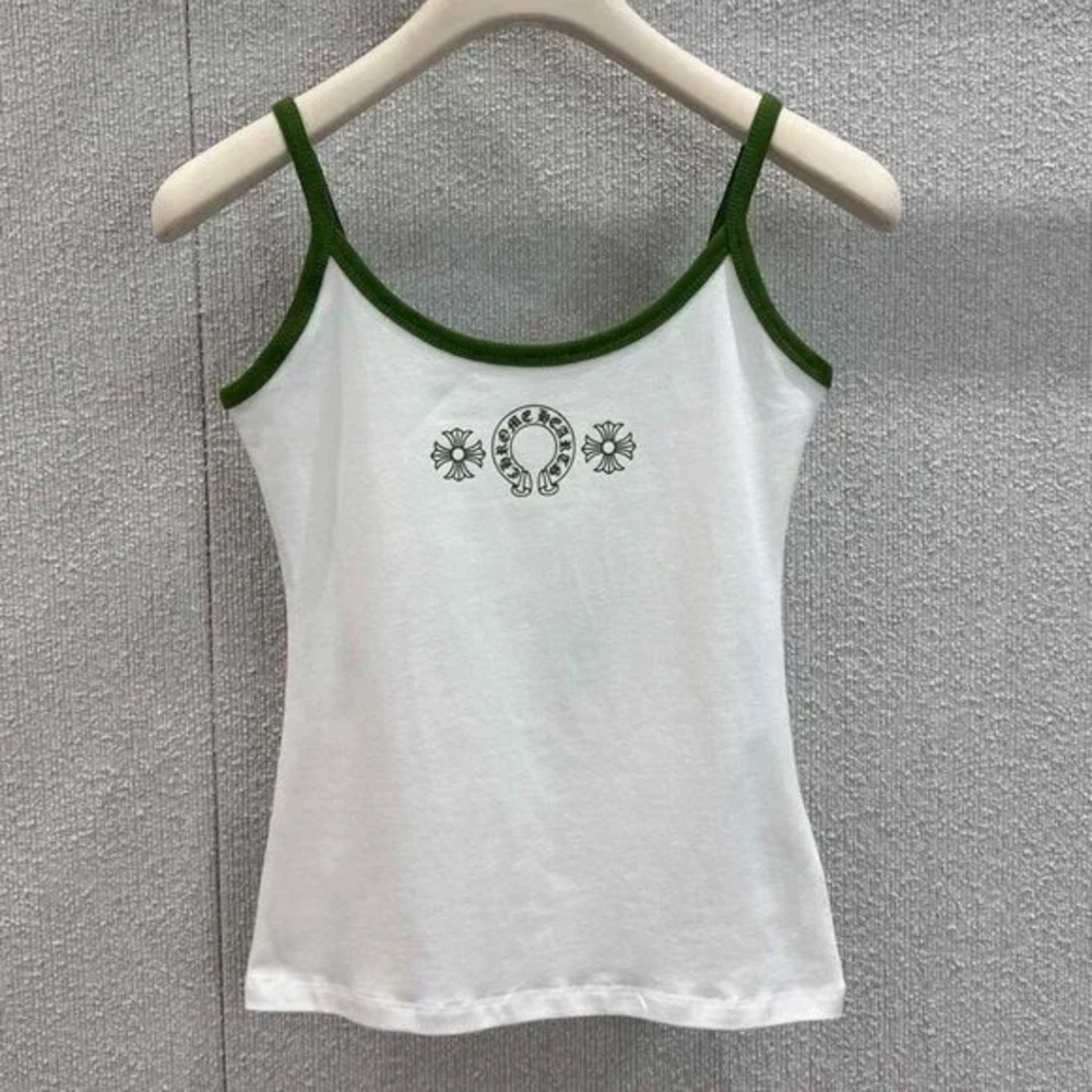 Chrome Hearts White and Green Tank Top